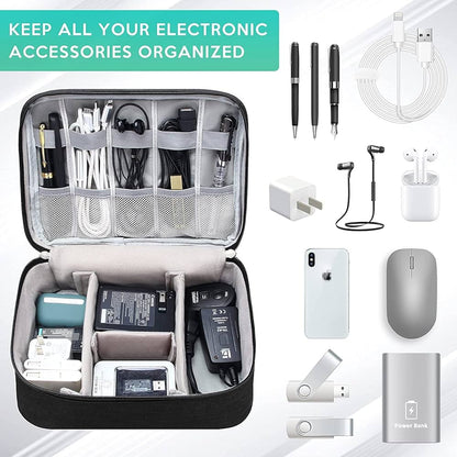 ✈️Magnetic Travel Cable Organizer🔌 - Black ⚫