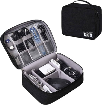 ✈️Magnetic Travel Cable Organizer🔌 - Black ⚫
