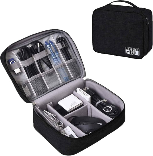 ✈️Magnetic Travel Cable Organizer🔌 - Black ⚫