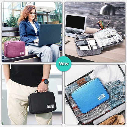 ✈️Magnetic Travel Cable Organizer🔌 - Black ⚫