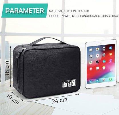 ✈️Magnetic Travel Cable Organizer🔌 - Black ⚫